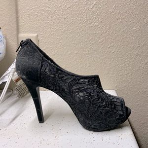 Lace high heels
